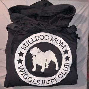 Bulldog Mom Black Hoodie